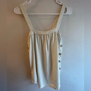 Universal Thread- Cream tank top with side buttons